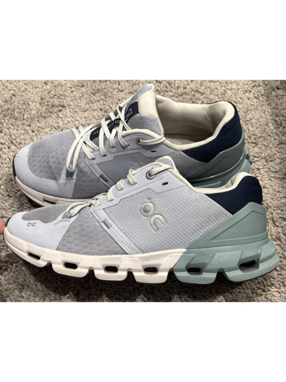 Nice! Women’s On Cloudflyer 4 Running Shoes Blue Nimbus Cobble Size 9.5
